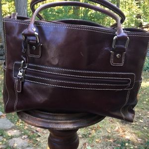 Burgundy Fossil Satchel